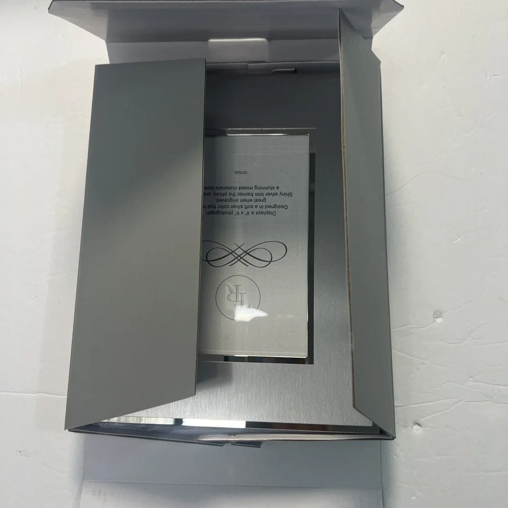 Things Remembered Happy Anniversary Chrome Finish Picture Frame 4 X‎ 6 New